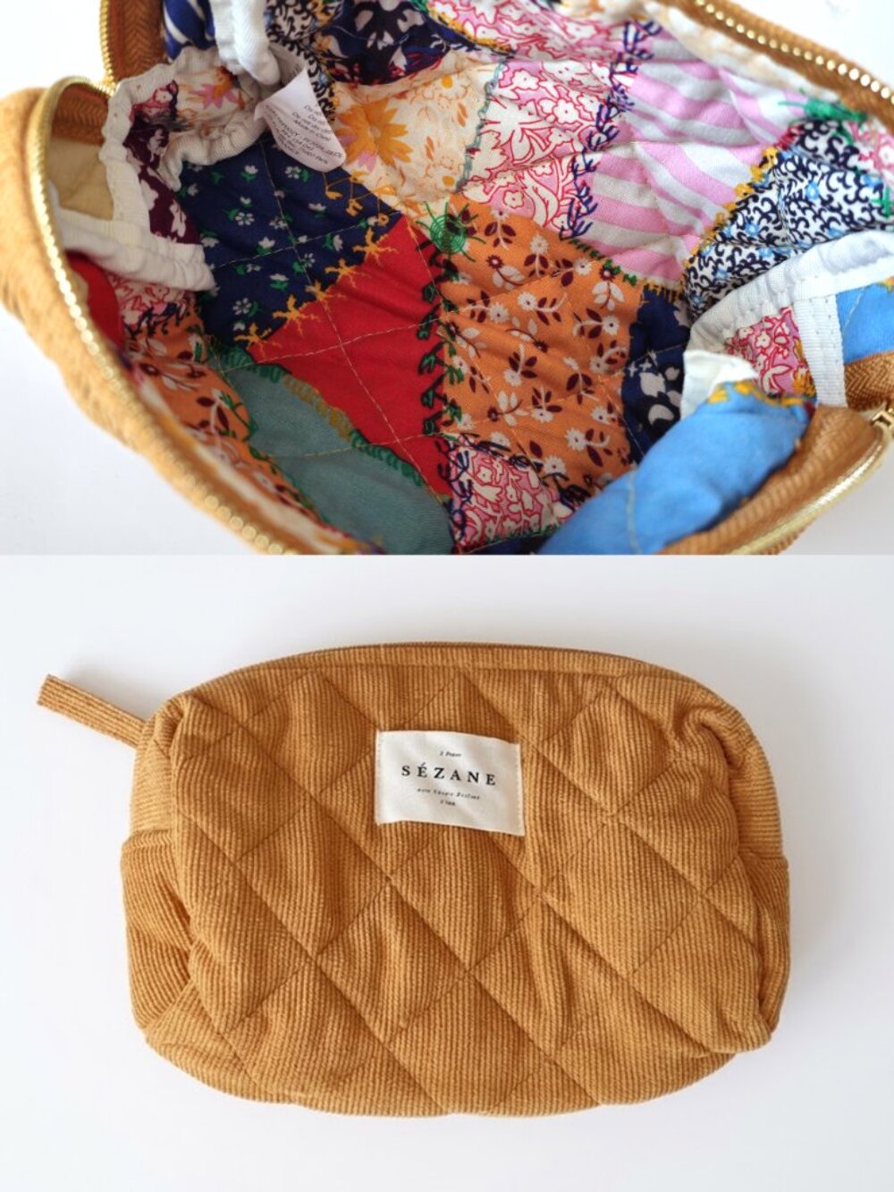 NEW Sézane Makeup Pouch / Honey